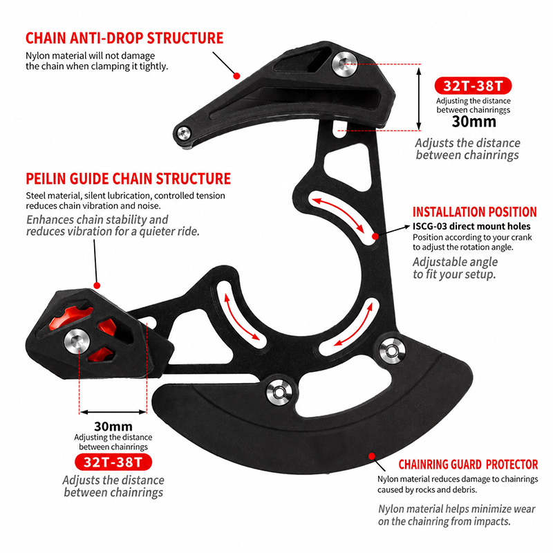 MTB-fietskettinggeleider ISCG  - Chain Guide Iscg recensie en prijs